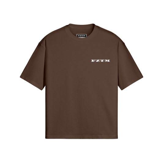 OVERSIZED DARK BROWN T-SHIRT